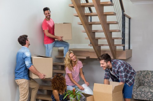 Professional removal van loading furniture in Bromley