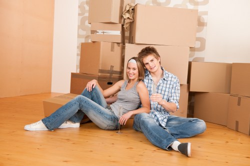 Removal team helping with a local Bromley home move