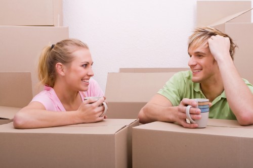 Professional movers handling furniture carefully during relocation