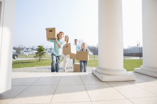 New homeowners settling into a Bromley property after moving day