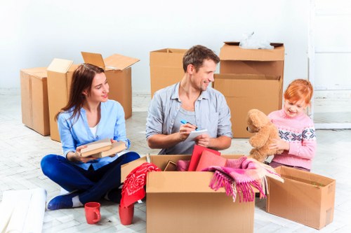 Local Bromley moving team handling furniture and boxes