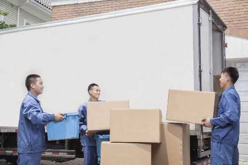 Packed boxes and furniture ready for removals in Bromley