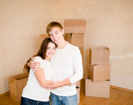 Household items packed securely for transport
