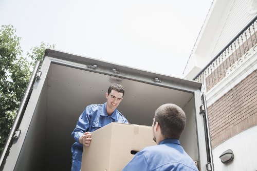 A Bromley moving van outside a residential property during relocation