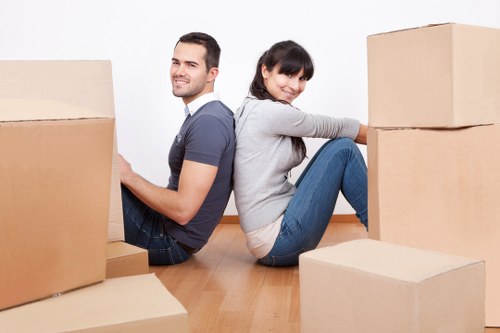 Packed items prepared for a Bromley removal van move